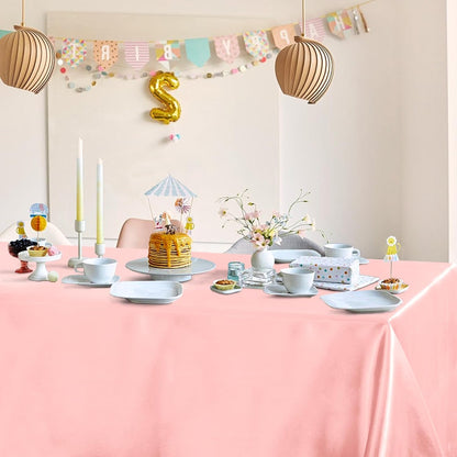 Pink Satin Tablecloth 60 x 102 Inches