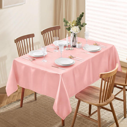 Pink Satin Tablecloth 60 x 102 Inches