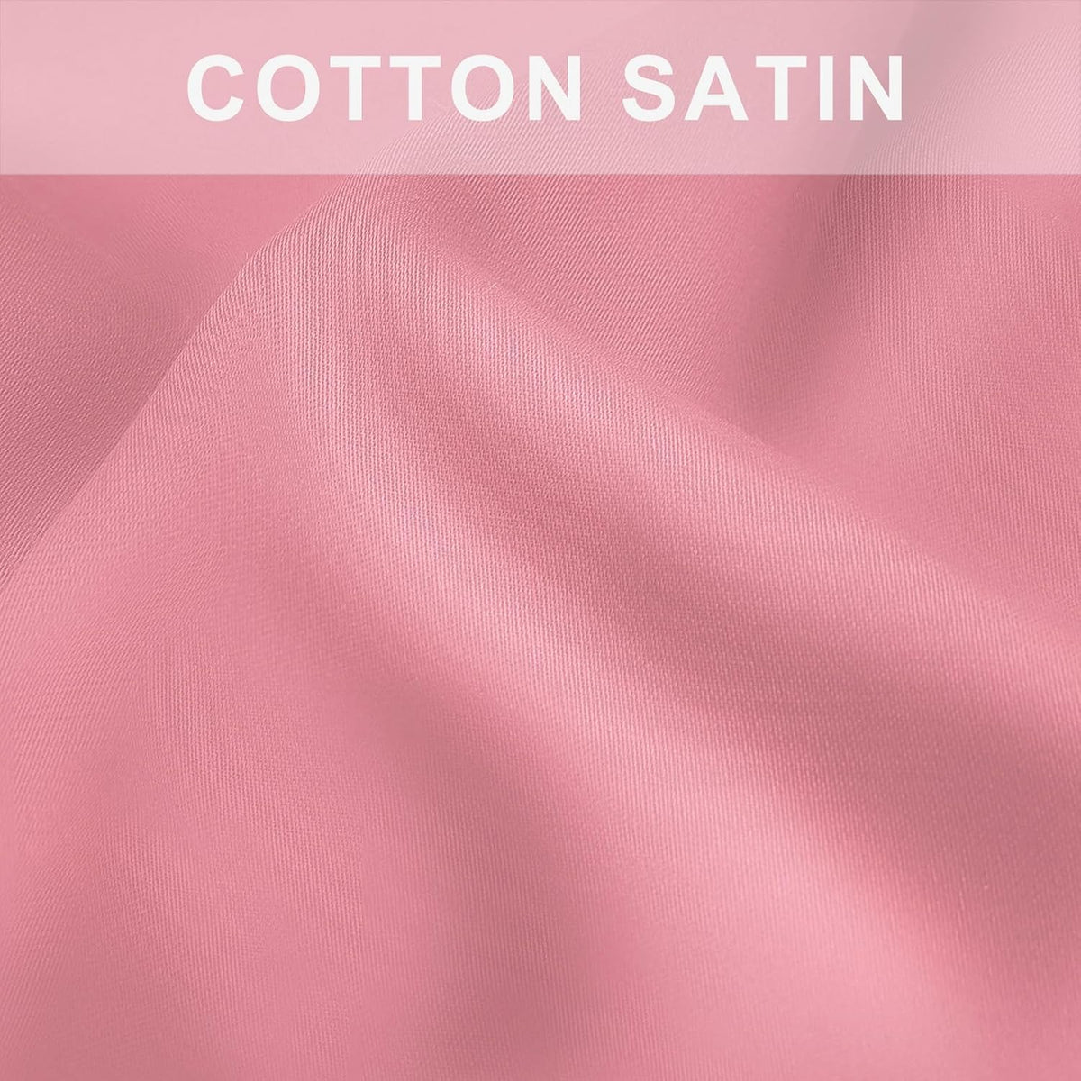 Standard Size Pillow Cases Set of 2, 100% Cotton Sateen, Breathable, Cooling, Soft for Quality Sleep, Pillow Covers with Envelope Closure, 20" x 26", Mauve Pink