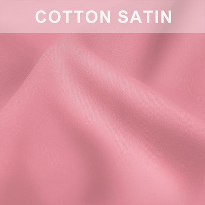 Standard Size Pillow Cases Set of 2, 100% Cotton Sateen, Breathable, Cooling, Soft for Quality Sleep, Pillow Covers with Envelope Closure, 20" x 26", Mauve Pink