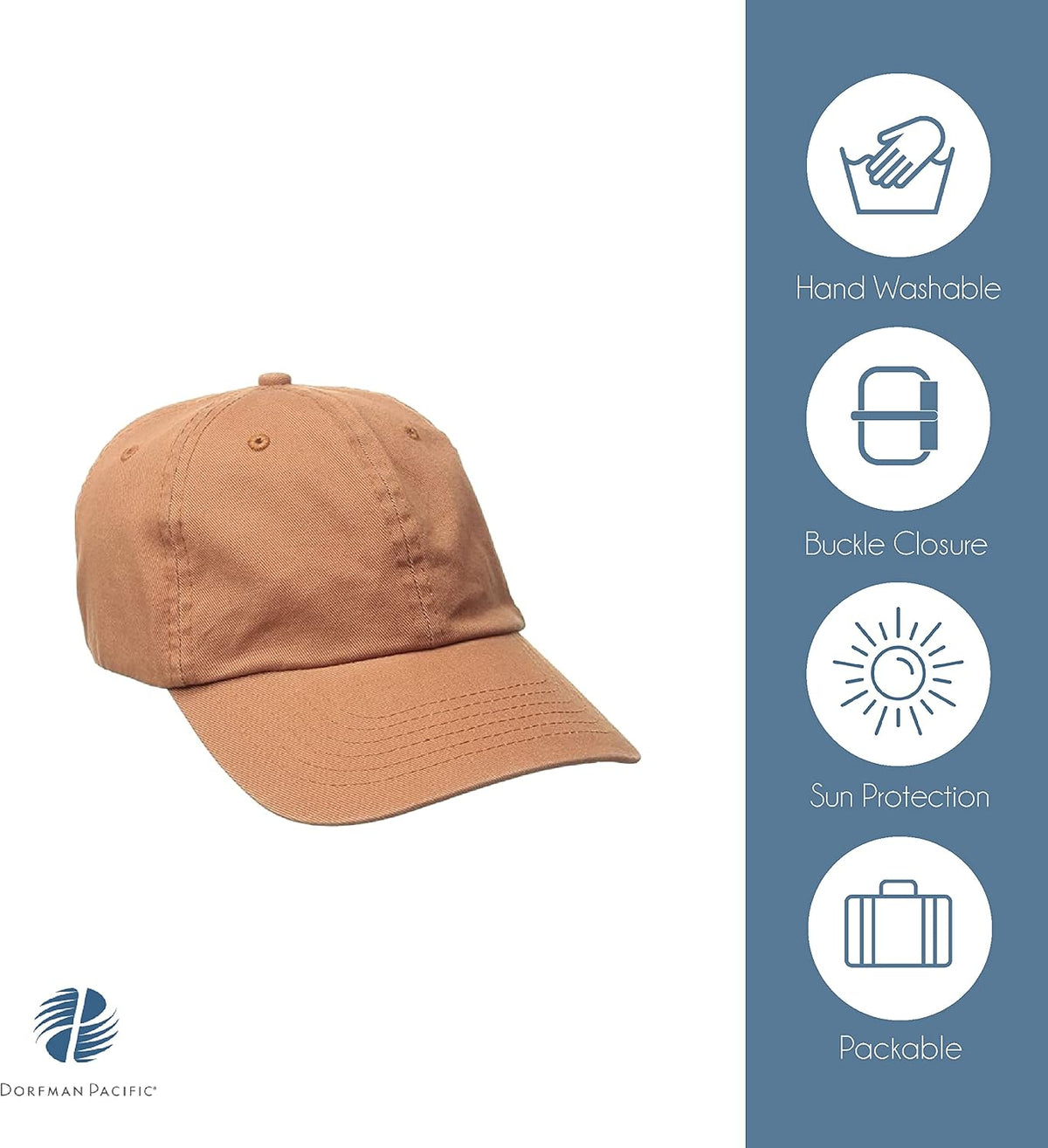 . Twill Baseball Cap with Pre-Curved Brim