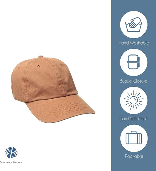 . Twill Baseball Cap with Pre-Curved Brim