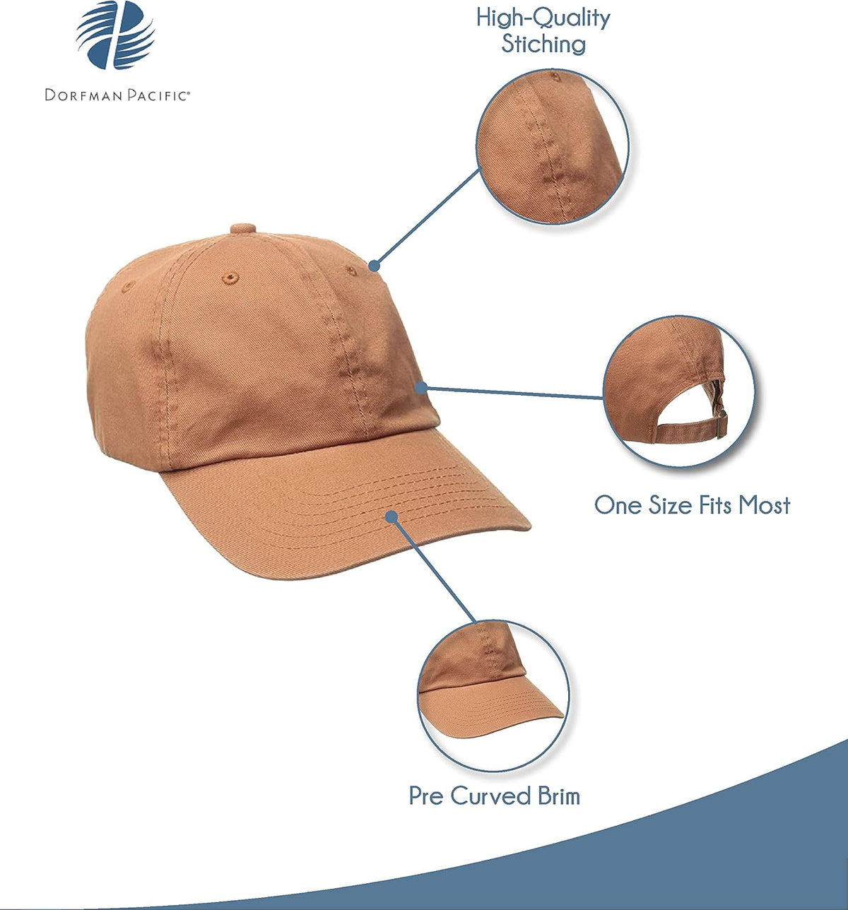 . Twill Baseball Cap with Pre-Curved Brim