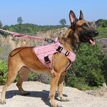 ICEFANG Tactical Dog Harness for Large Dogs,Reflective No Pull Dog Vest