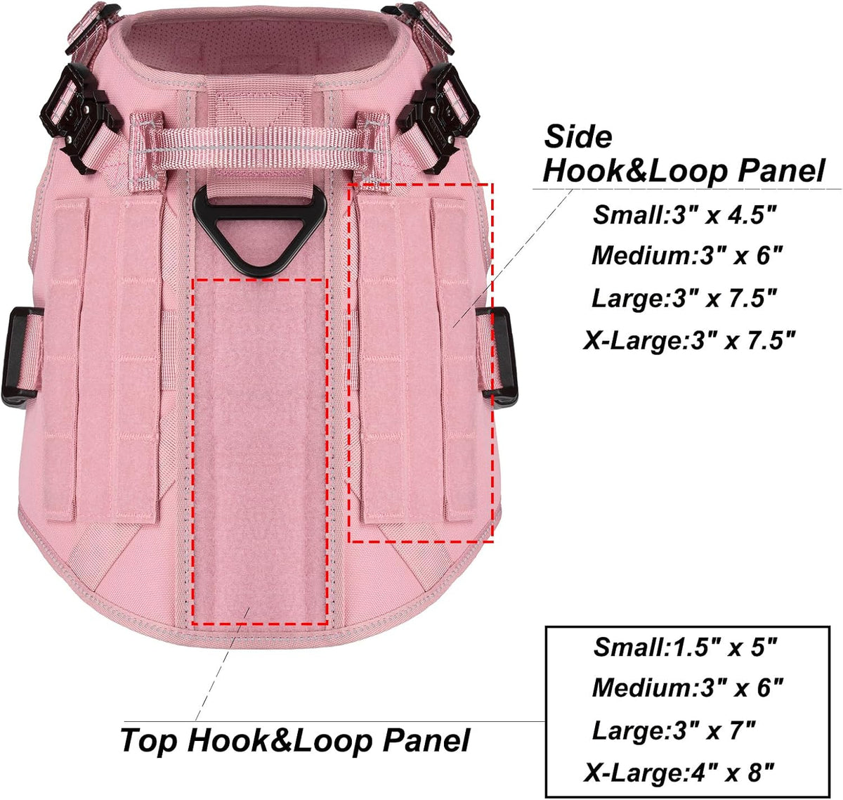 ICEFANG Tactical Dog Harness for Large Dogs,Reflective No Pull Dog Vest