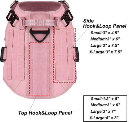 ICEFANG Tactical Dog Harness for Large Dogs,Reflective No Pull Dog Vest
