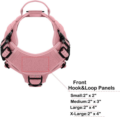 ICEFANG Tactical Dog Harness for Large Dogs,Reflective No Pull Dog Vest