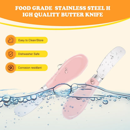 Butter Spreader Knife Set, 2 Pack Butter Knives and Cheese Knives