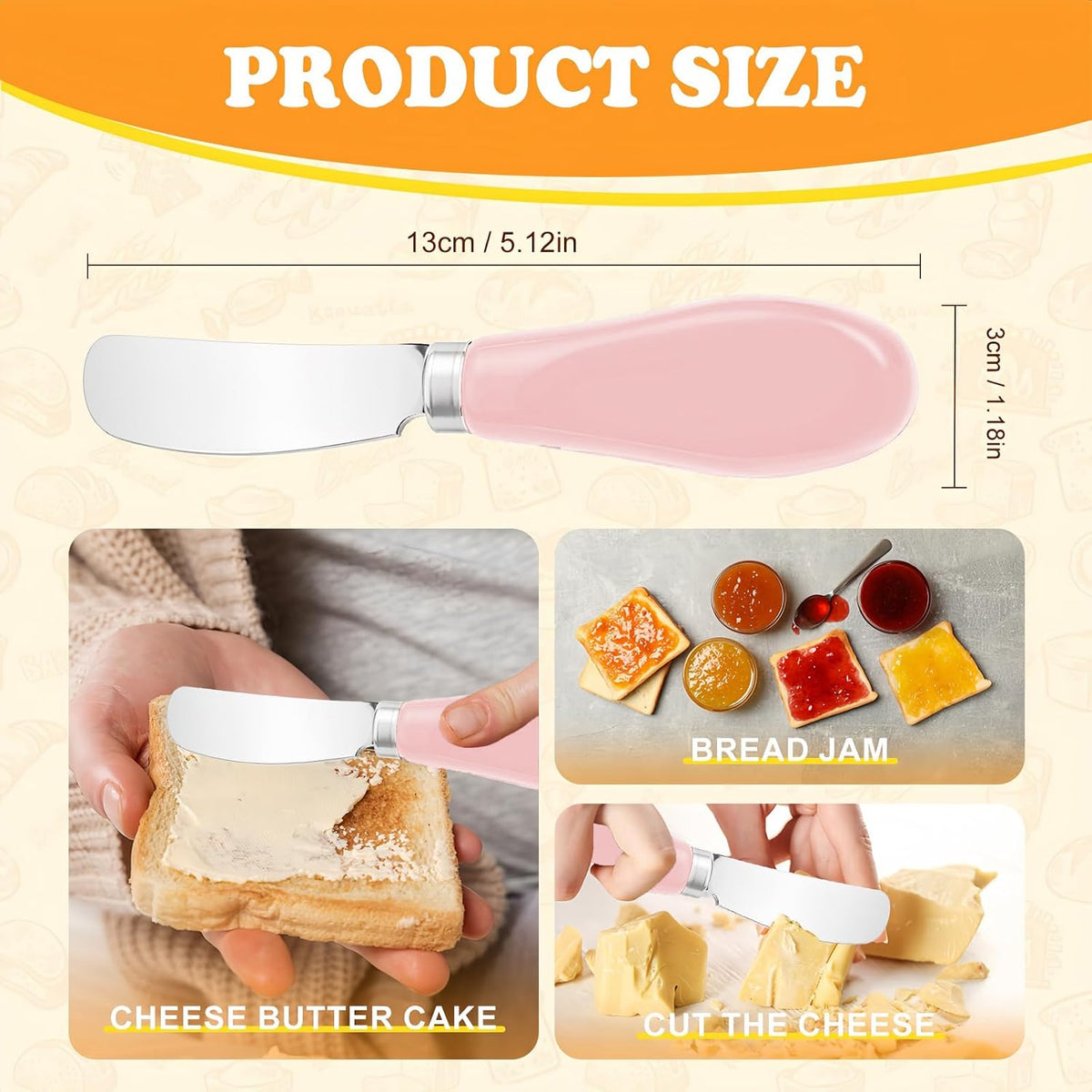 Butter Spreader Knife Set, 2 Pack Butter Knives and Cheese Knives