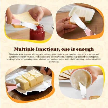 Butter Spreader Knife Set, 2 Pack Butter Knives and Cheese Knives