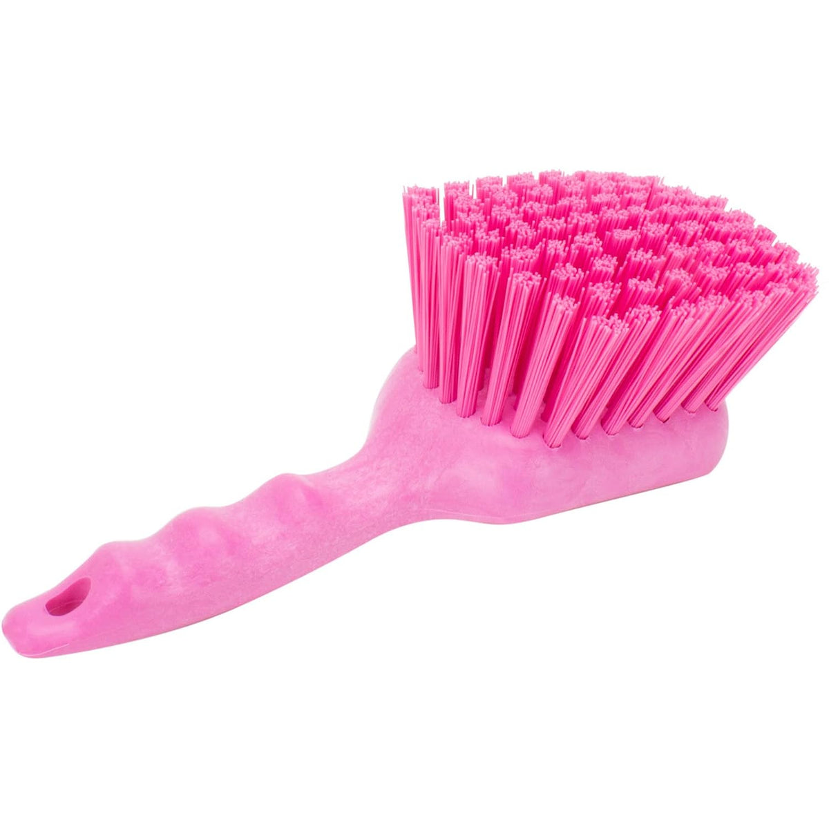 40541EC26 Plastic Scrub Brush, Utility Brush, Kitchen Brush With Hanging Hole For Cleaning, 8 Inches, Pink