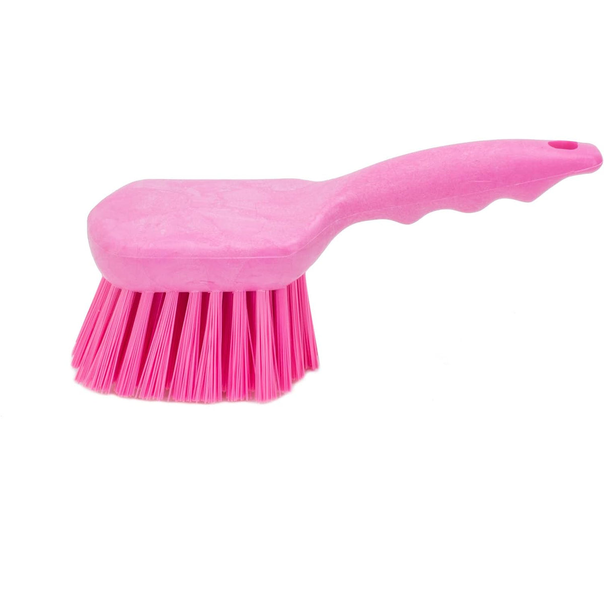 40541EC26 Plastic Scrub Brush, Utility Brush, Kitchen Brush With Hanging Hole For Cleaning, 8 Inches, Pink