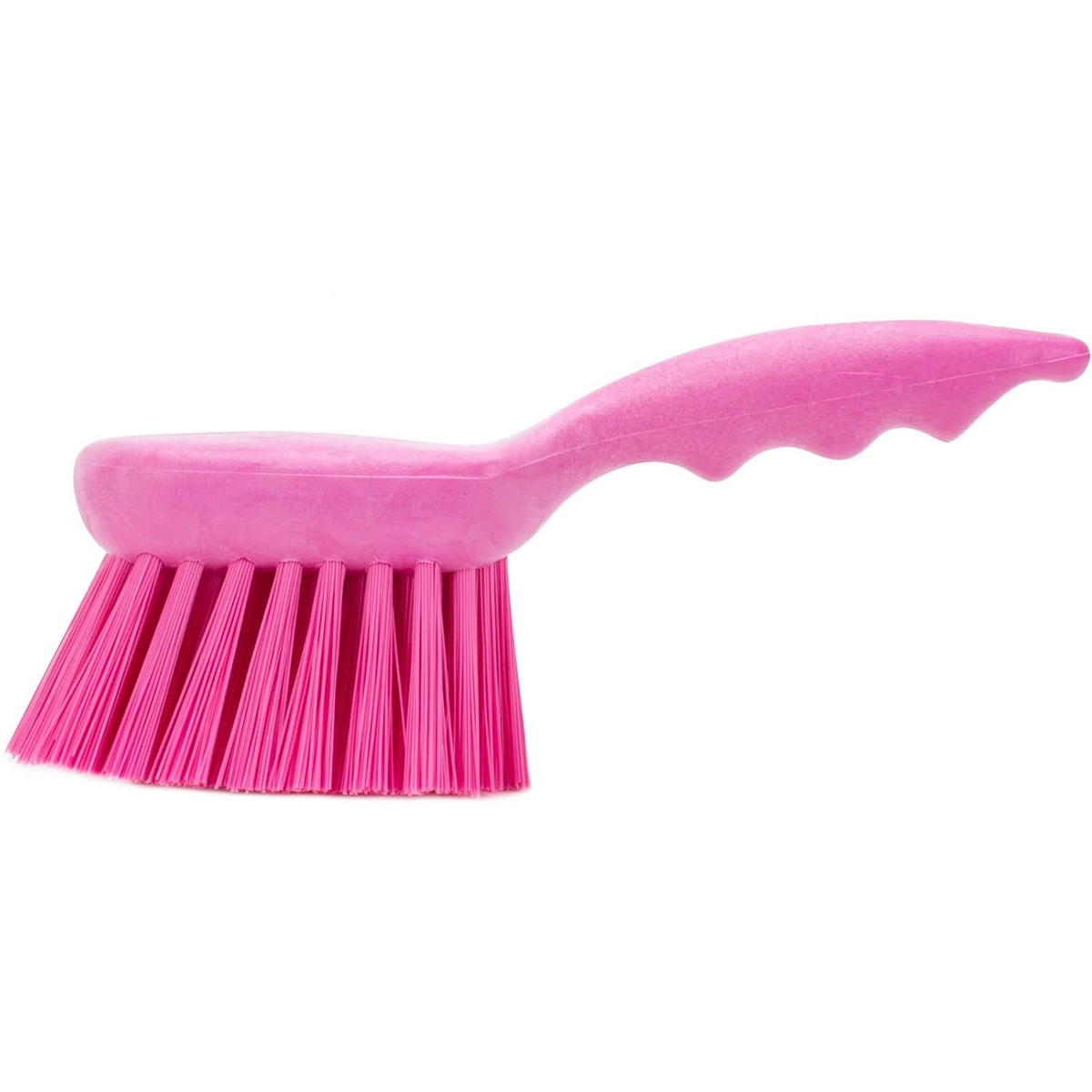 40541EC26 Plastic Scrub Brush, Utility Brush, Kitchen Brush With Hanging Hole For Cleaning, 8 Inches, Pink