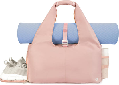Tote Yoga Mat Gym Bag 20L Women W/Shoe Compartment Wet Dry Pocket