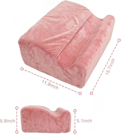 Underdesk Foot Rest for Office with Warm Pocket, High Density Foam - Pink