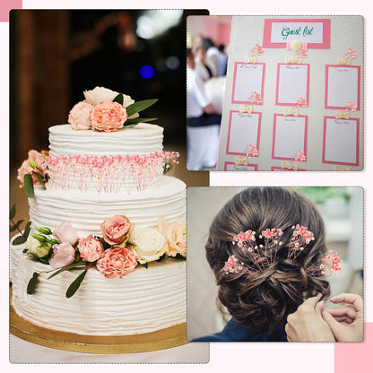 200 Pcs Mini Pink Dried Babys Breath Flower 5600+ DIY Craft Gift