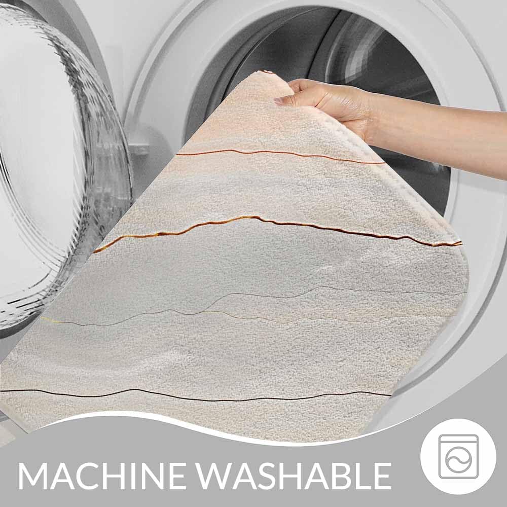 Marble Bath Mat for Bathroom Light Marble Texture Stone Rock Floor Grey Pink Bath Rugs Door Mat Non Slip Rubber Backed Bathroom Floor Mat for Bathtub Sink Shower 16"X24"
