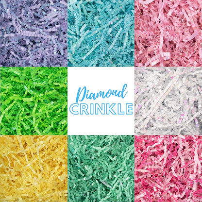 MagicWater Iridescent Crinkle Cut Paper - 1/2 LB - Diamond Strawberry Pink
