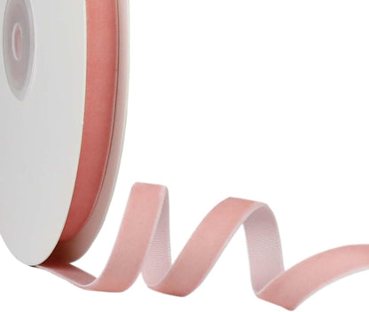 Velvet Ribbon for Gift Wrapping Christmas Decoration (05 (Light Peach),5/8" (15mm) x 10 Yards)