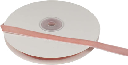 Velvet Ribbon for Gift Wrapping Christmas Decoration (05 (Light Peach),5/8" (15mm) x 10 Yards)