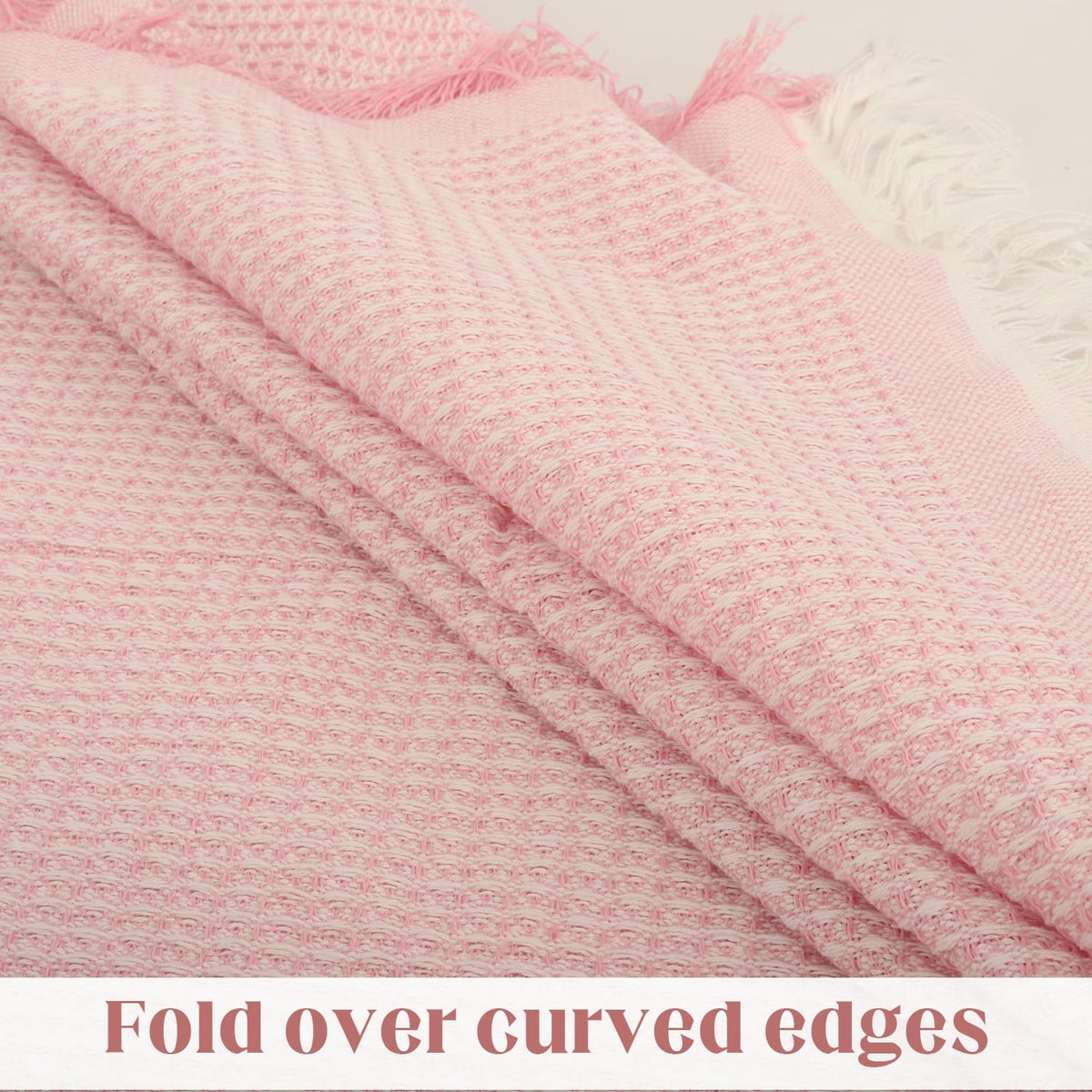 Round Lace Tablecloth,2 Pack 51 Inch Tablecloth Lace Table Cover Elegant Tablecloth Tablecloth with Tassel Wedding Reception Table Cover,Lace Tablecloth, Round Wedding Tablecloth (Pink)