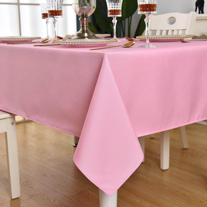2 Pack Pink Square Tablecloth Waterproof Table Cloth, 60x60 inch