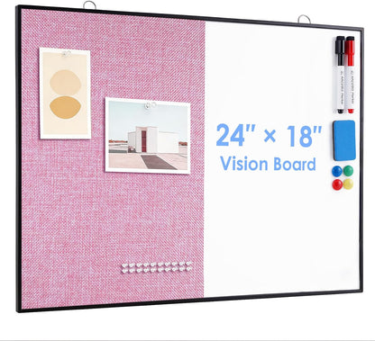 Cork Board White Board Combo for Wall