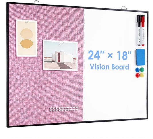 Cork Board White Board Combo for Wall