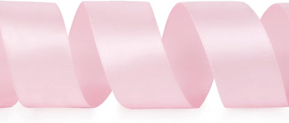 Double Faced Light Pink Baby Pink Satin Ribbon,1” x Continuous 25 Yards,Use for Bows Bouquet,Gift Wrapping,Baby Shower,Floral Arrangement