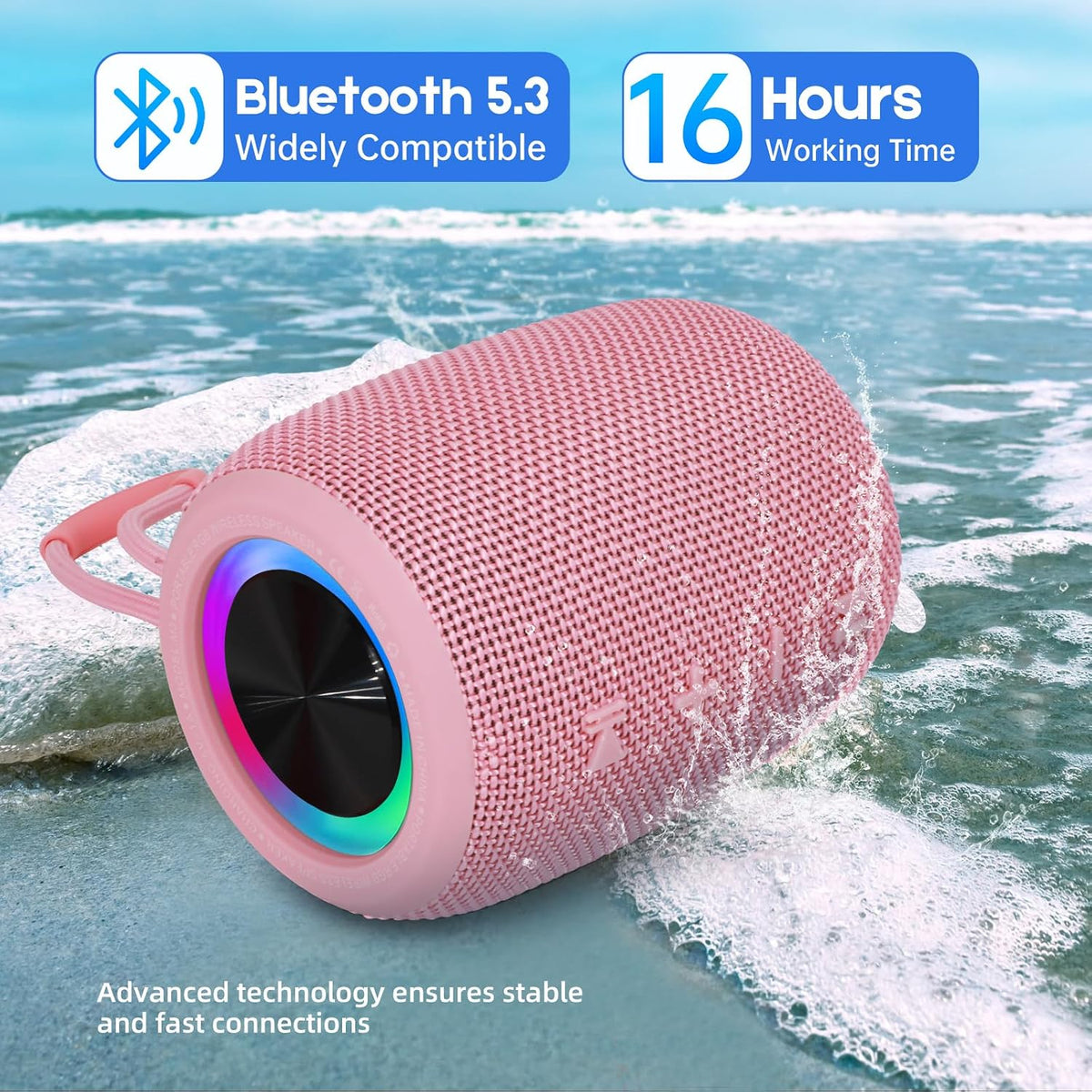 Portable Bluetooth Speaker, 20W Bass & IPX6 Waterproof Wireless Speaker