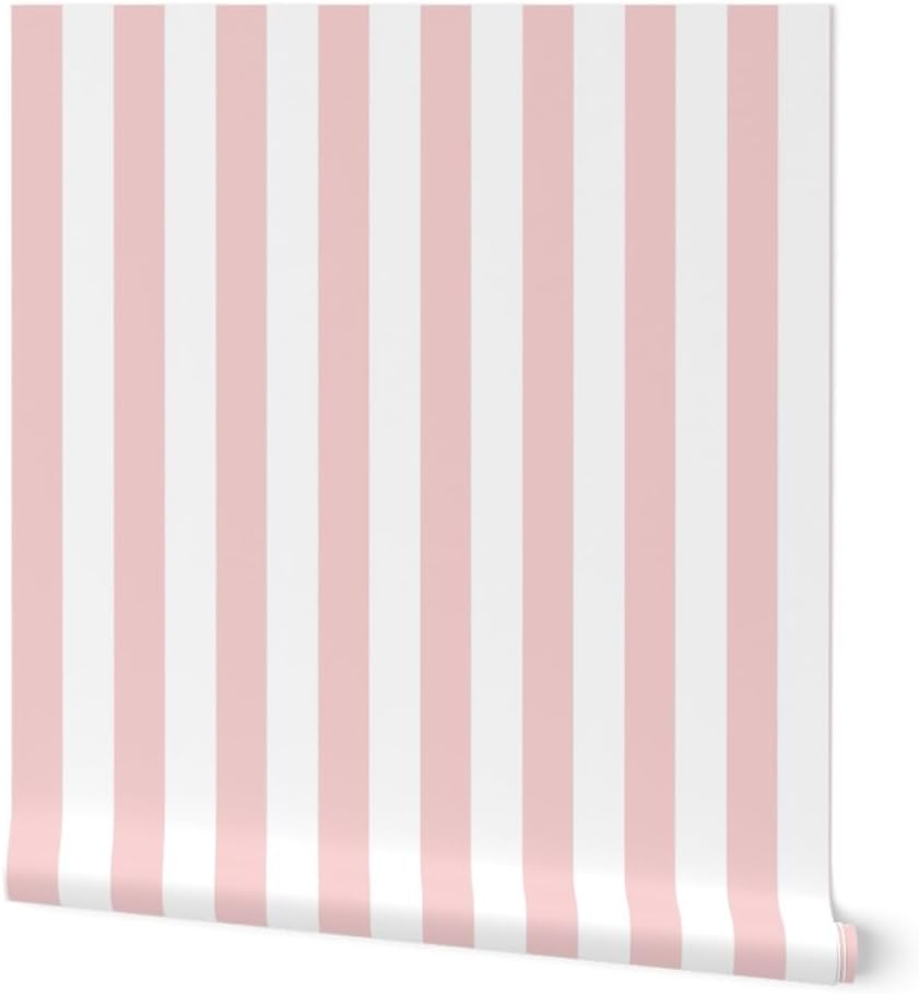 Stripes Pink and Peel and Stick Removable Wallpaper