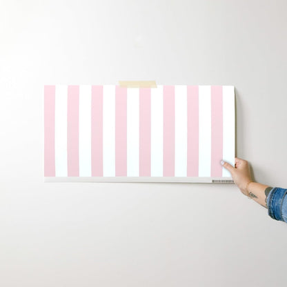 Stripes Pink and Peel and Stick Removable Wallpaper