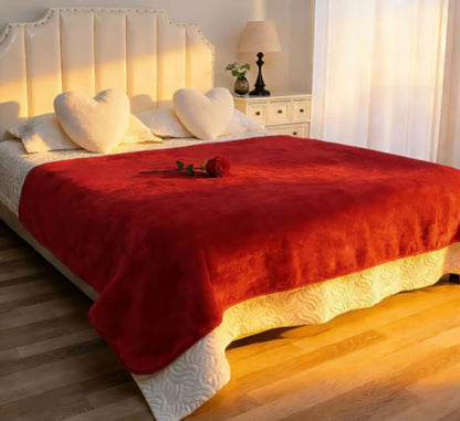Waterproof Bed Blanket - Reversible Sherpa Throw with Leak-Resistant TPU Layer - 80x60 Burgandy Stain Resistant, Machine Washable Bed Protector for Couch, Bed & Pets