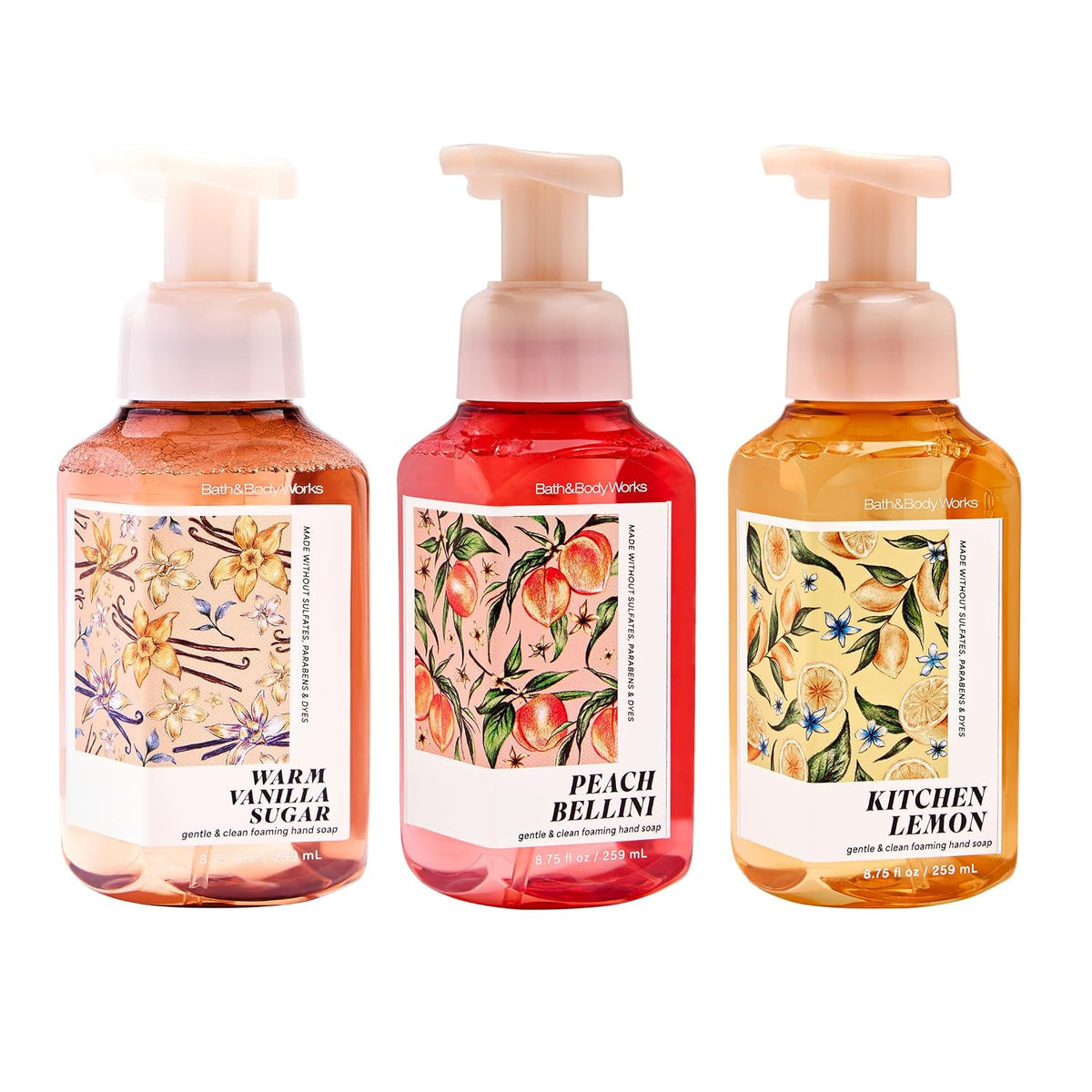 Vanilla, Bellini & Lemon Foaming Hand Soap Bundle