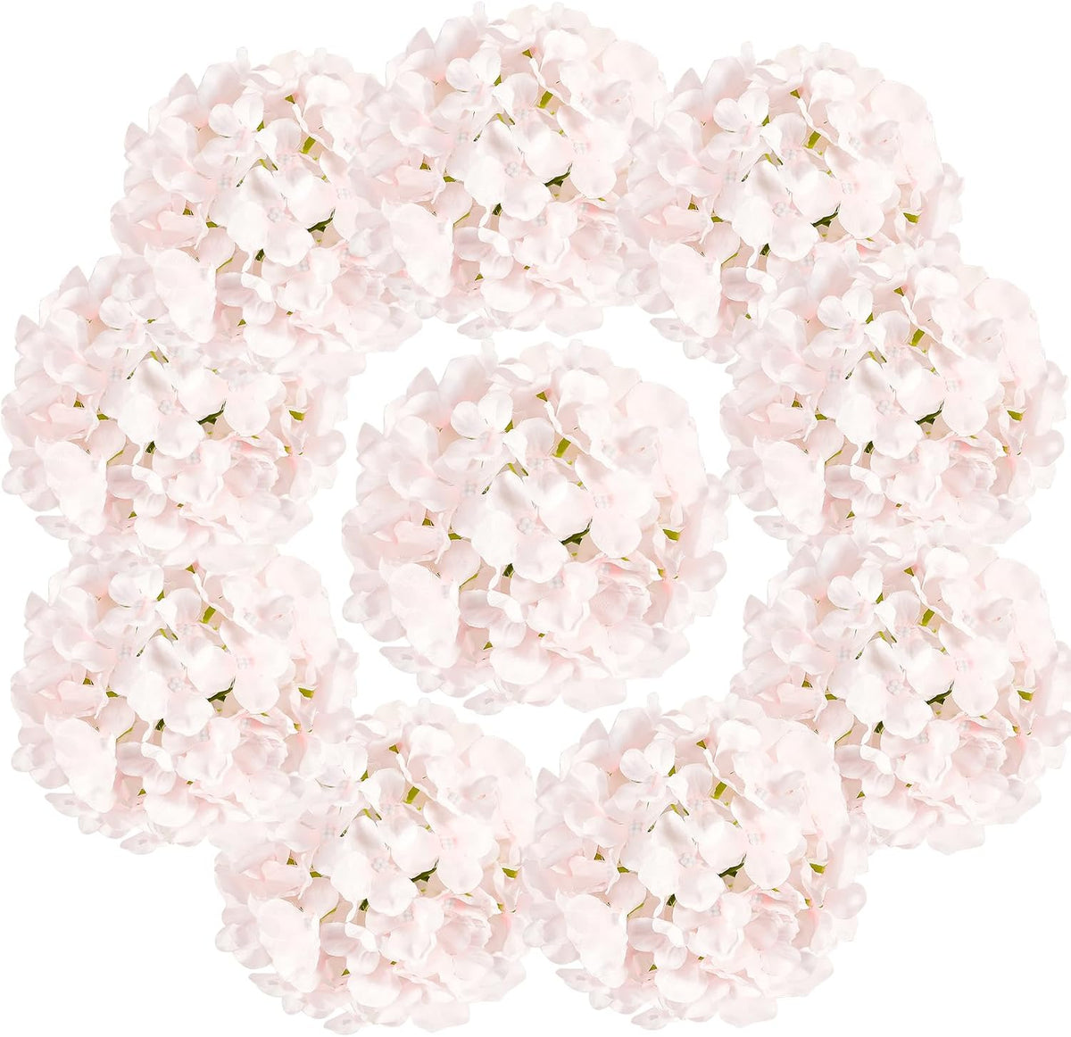 10PCS Hydrangea Artificial Flowers, Faux Hydrangeas Flower