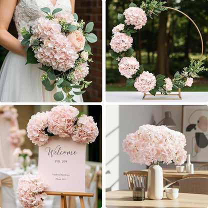 10PCS Hydrangea Artificial Flowers, Faux Hydrangeas Flower