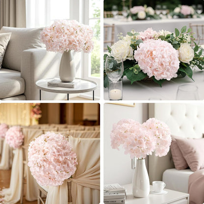 10PCS Hydrangea Artificial Flowers, Faux Hydrangeas Flower