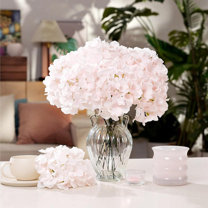 10PCS Hydrangea Artificial Flowers, Faux Hydrangeas Flower