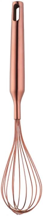 Whisk,11.81 inch Rose Gold 18/8(304) Stainless steel Egg Frother/Blender,Utensils for Blending, Whisking, Beating, Stirring