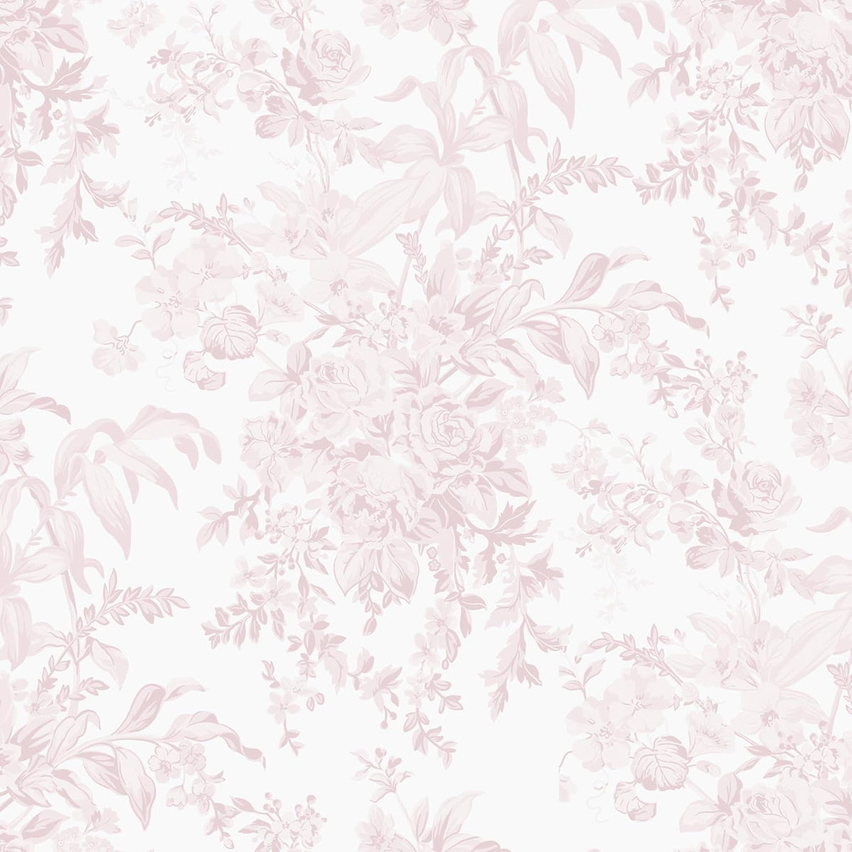 Heroad Pink Peel and Stick Wallpaper Toile Floral Contact Paper Boho Leaf Removable Wall Paper Self Adhesive Stick On Wallpaper for Girls Bedroom Bathroom Renter Friendly Vinyl Roll 17.3''X78.7''