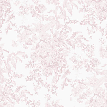 Heroad Pink Peel and Stick Wallpaper Toile Floral Contact Paper Boho Leaf Removable Wall Paper Self Adhesive Stick On Wallpaper for Girls Bedroom Bathroom Renter Friendly Vinyl Roll 17.3''X78.7''