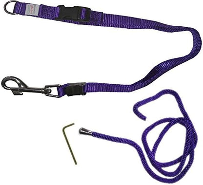 Groomers Helper® Color Change Kit - Professional Pet Grooming 5/8" Safety Loop and Tether Repair Kit for Dog Grooming, 3pc Set (Purple)