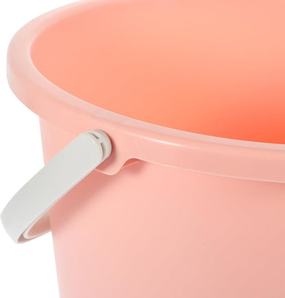 Portable Small Plastic Bucket with Handle, Multipurpose Water Bucket for Home Cleaning and Car Washing, Pink Mini Wash Tub for Dormitory and Bathroom Use
