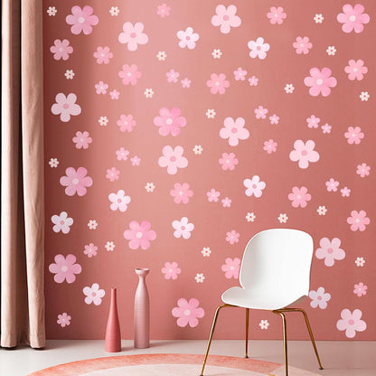 DIY Cherry Blossom Pink Flower Wall Decal Sticker for Girl Room