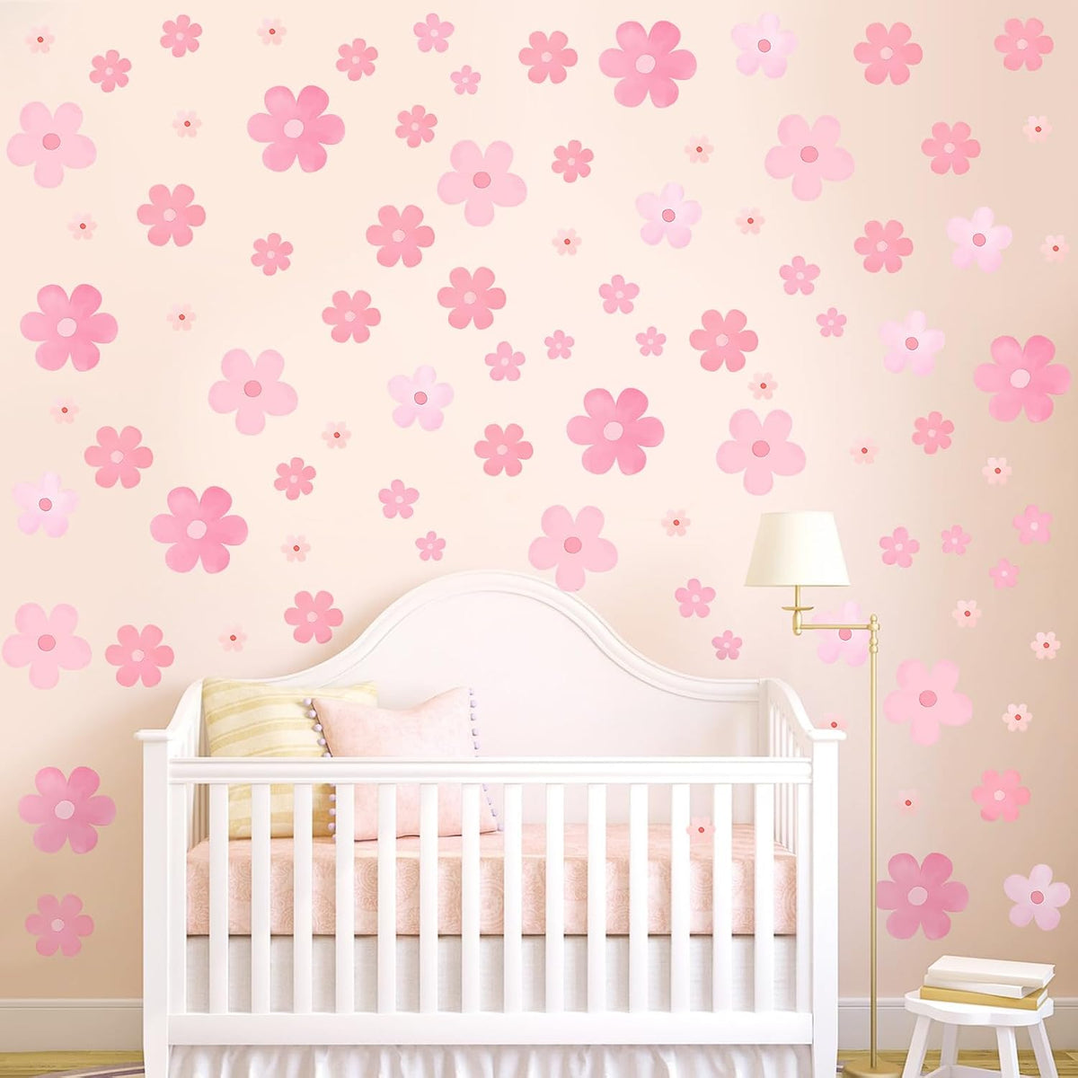 DIY Cherry Blossom Pink Flower Wall Decal Sticker for Girl Room