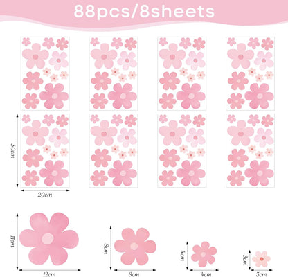 DIY Cherry Blossom Pink Flower Wall Decal Sticker for Girl Room