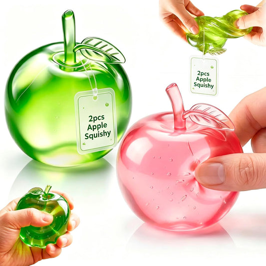 2Pcs Apple Squishy Toy Sensory Stress Relief Slow Rising Squeeze for Adults