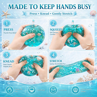 2Pcs Apple Squishy Toy Sensory Stress Relief Slow Rising Squeeze for Adults