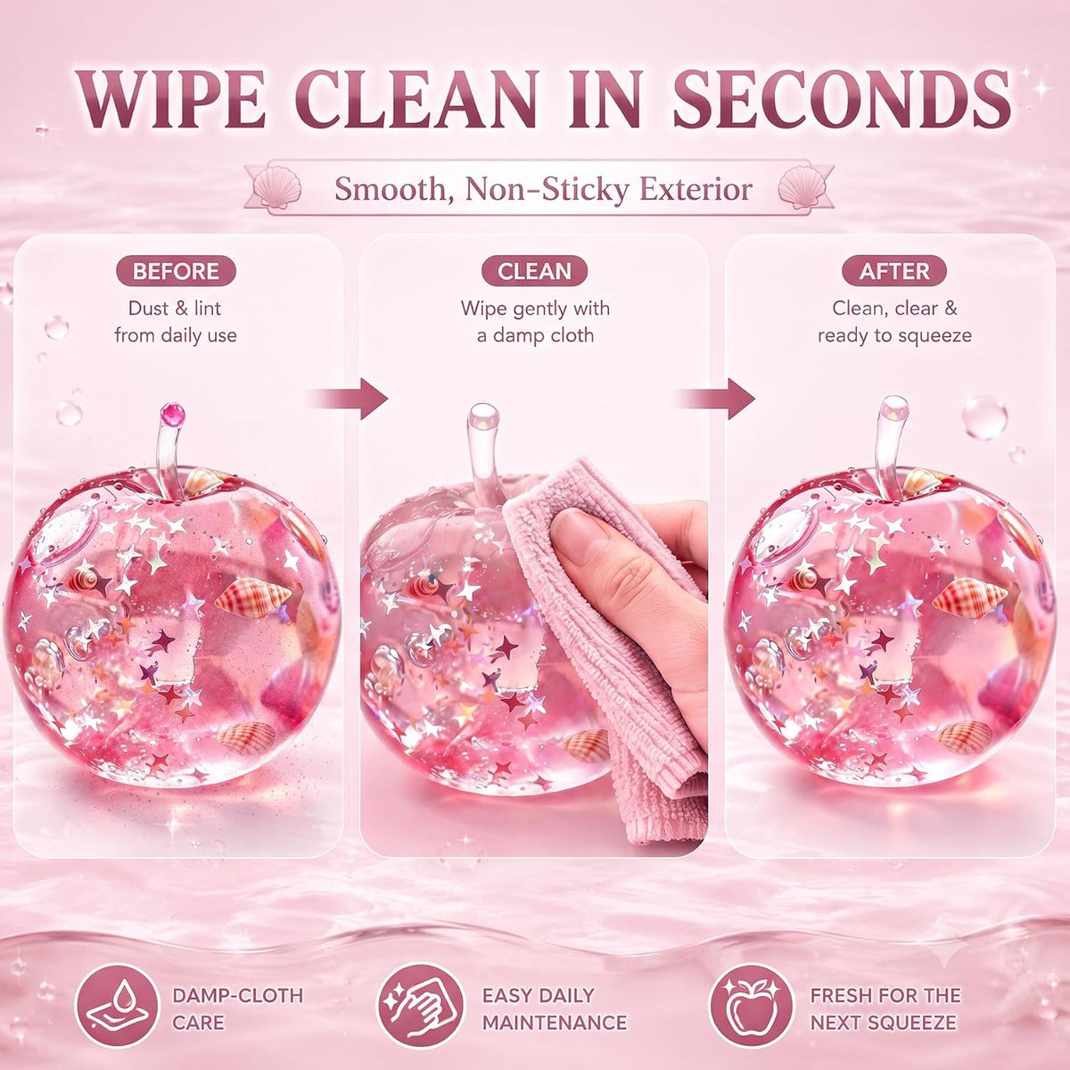 2Pcs Apple Squishy Toy Sensory Stress Relief Slow Rising Squeeze for Adults