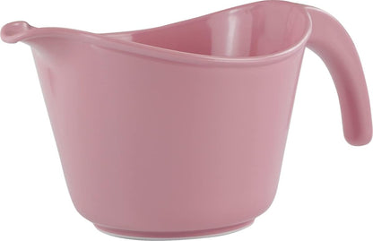 Batter Bowl With Pour Spout, Non-Slip Base, Erogonomic Space Saving Detachable Handle, 2 QT Heavy Duty BPA-Free Microwave & Dishwasher Safe, Pink
